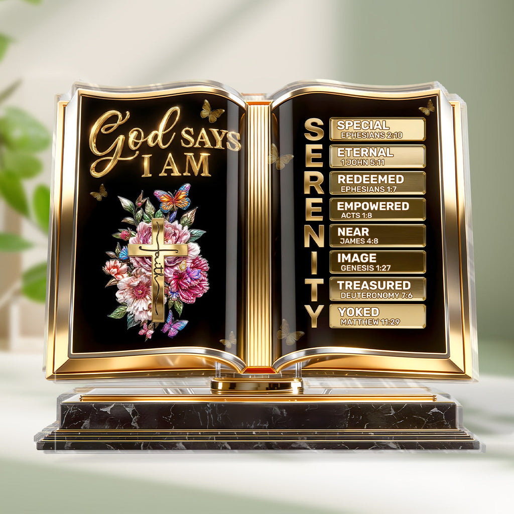 God Says I Am - Personalized Custom Shaped Acrylic Plaque