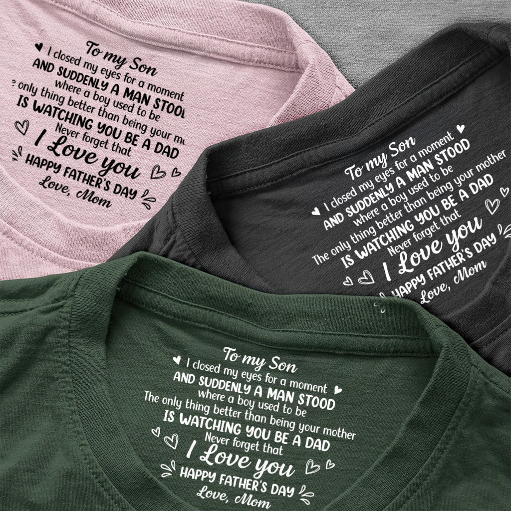 Never Forget That I Love You - Personalized Shirt With Design Inner Neck
