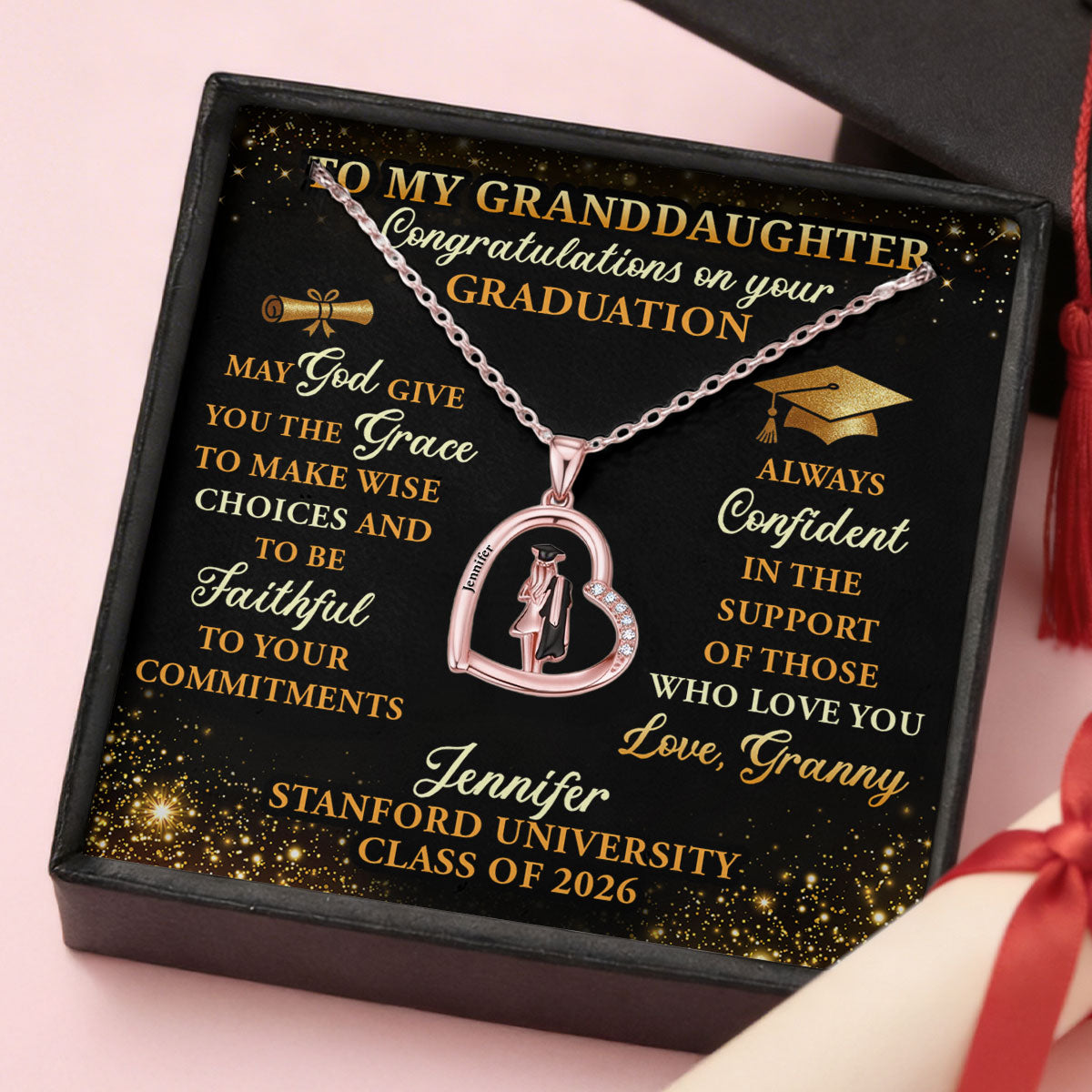 May God Give You The Grace - Personalized Graduation Girl Necklace