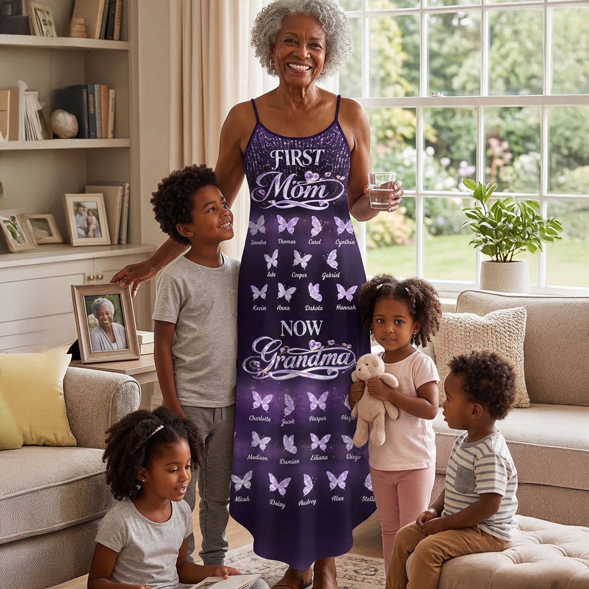 First Mom Now Grandma - Personalized Maxi Dress
