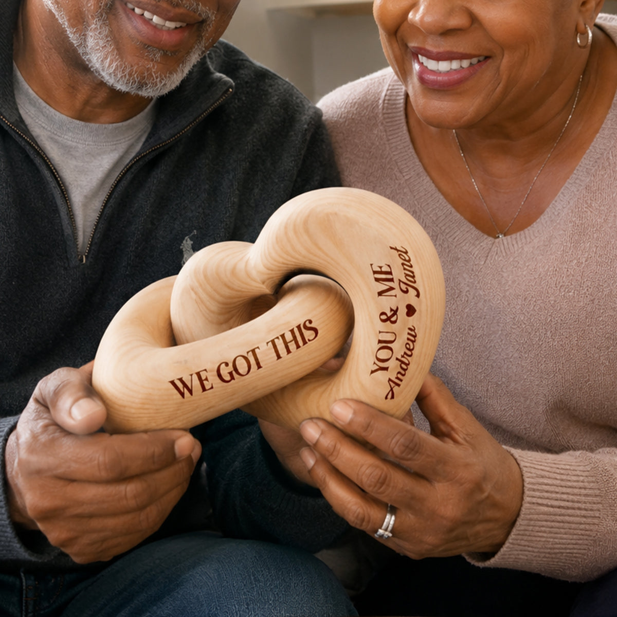 We've Got This - Personalized Interlocking Wooden Hearts