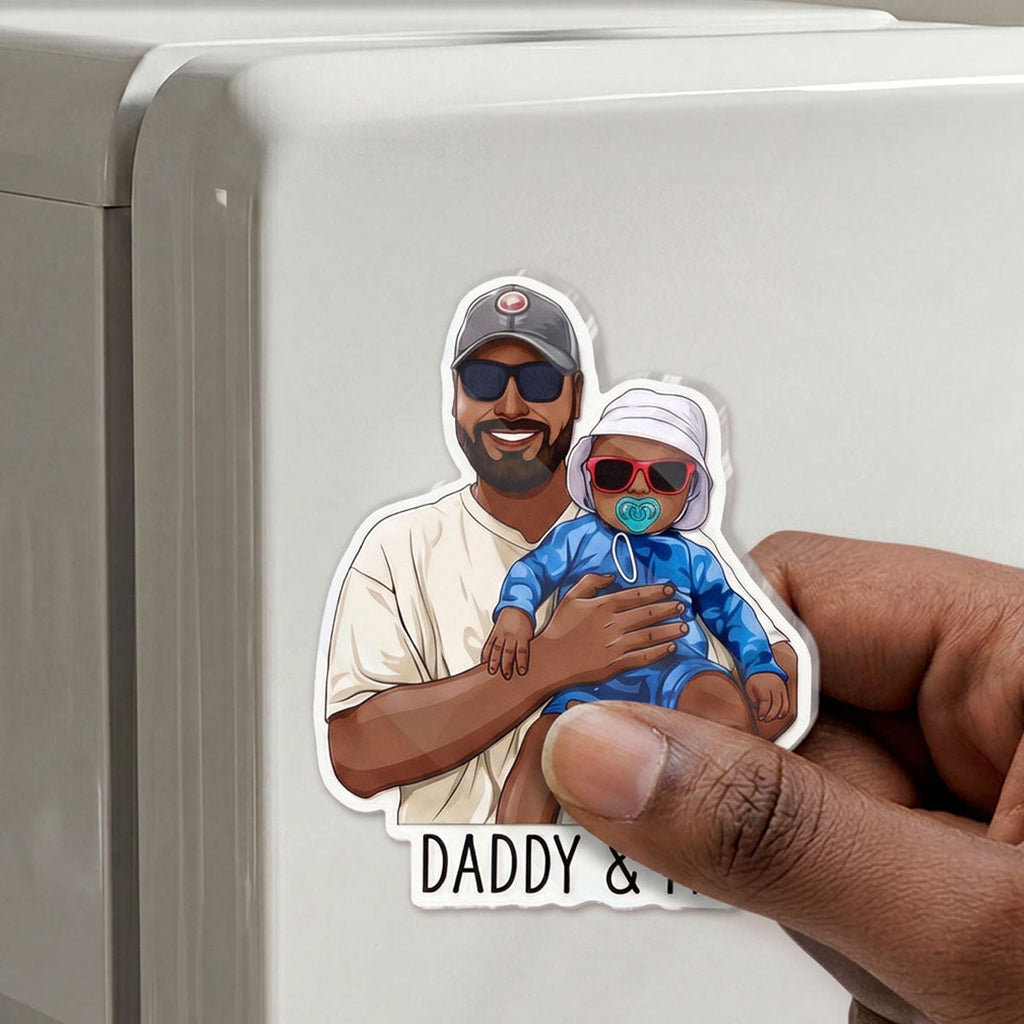 We Love You Gift For Husband, Dad And Family - Personalized Acrylic Magnet