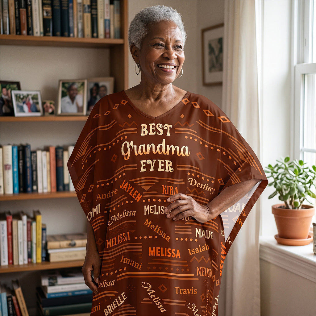 Best Grandma Ever - Personalized Kaftan Dress