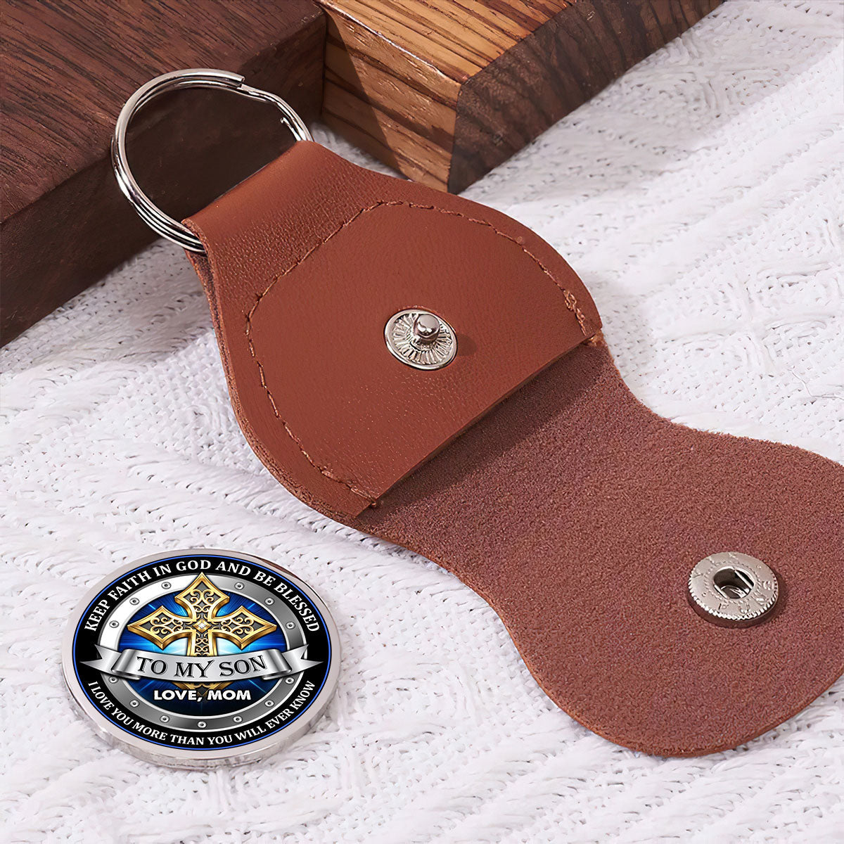 Blessings And Love To Son - Personalized Pocket Hug