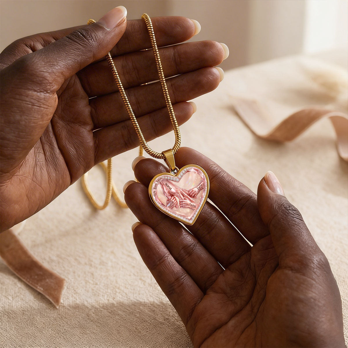 We Love You - Personalized Heart Necklace