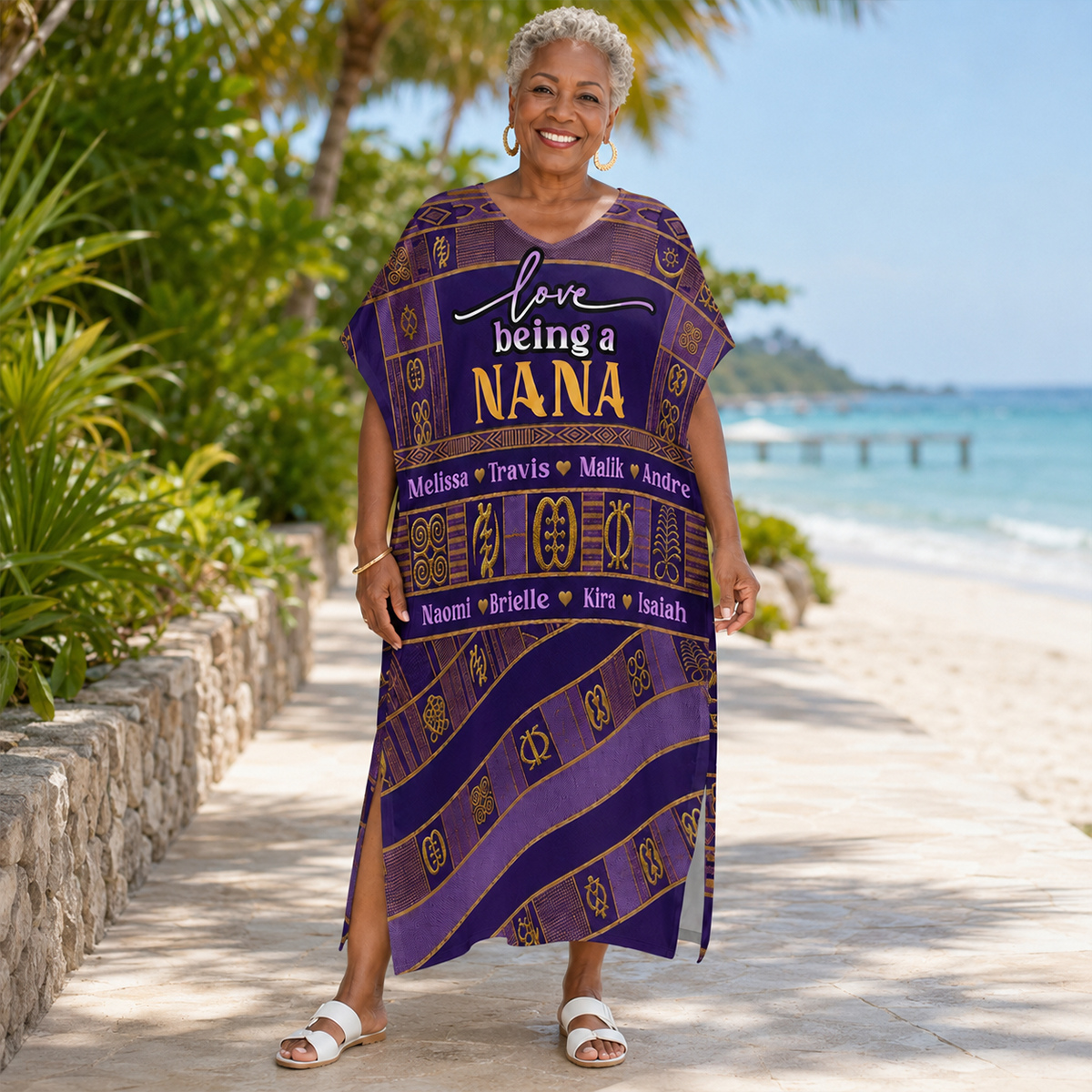 Love Being A Grandma - Personalized Kaftan Dress