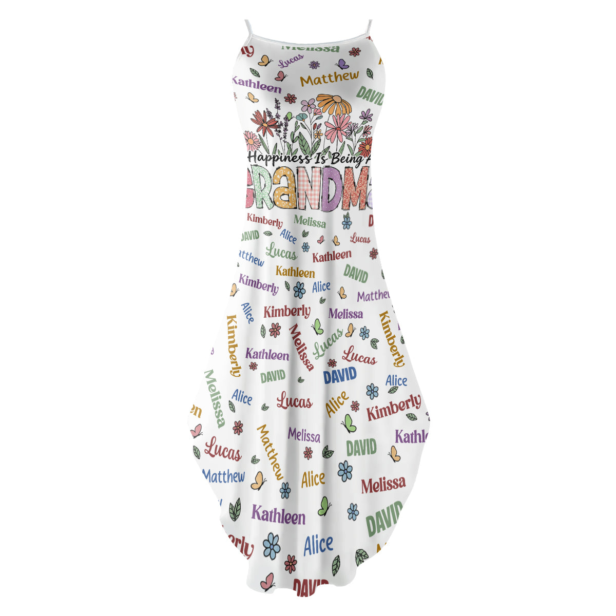 Happiness Is Being A Grandma - Personalized Maxi Dress