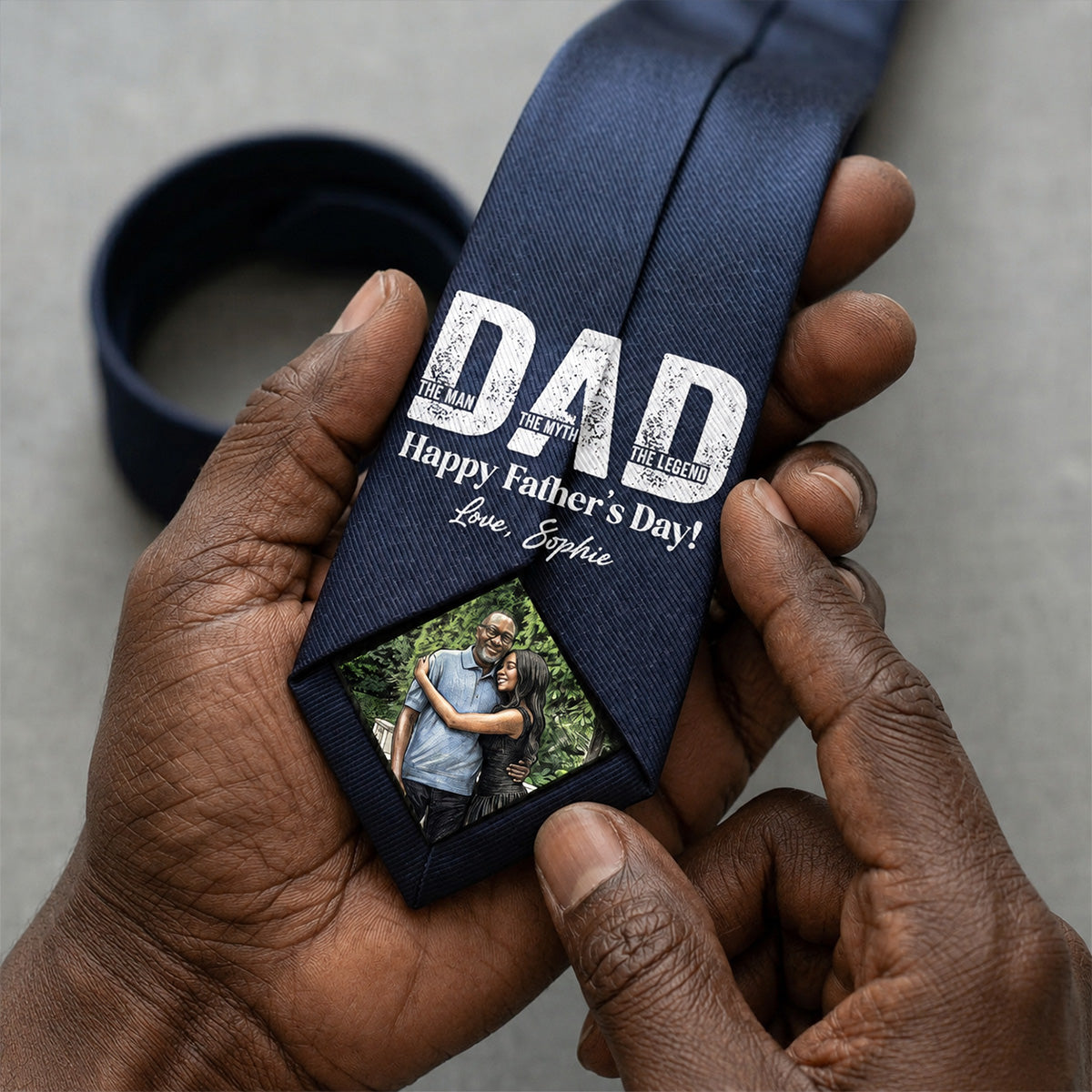 Dad The Man The Myth The Legend - Personalized Men Tie