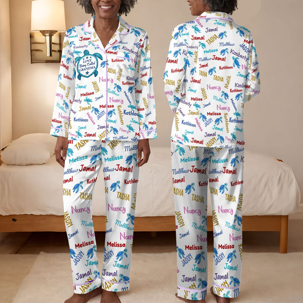 Grandma Turtle - Personalized Satin PJM Set