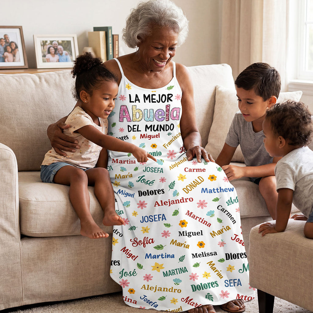 La Mejor Abuela Del Mundo - Personalized Maxi Dress