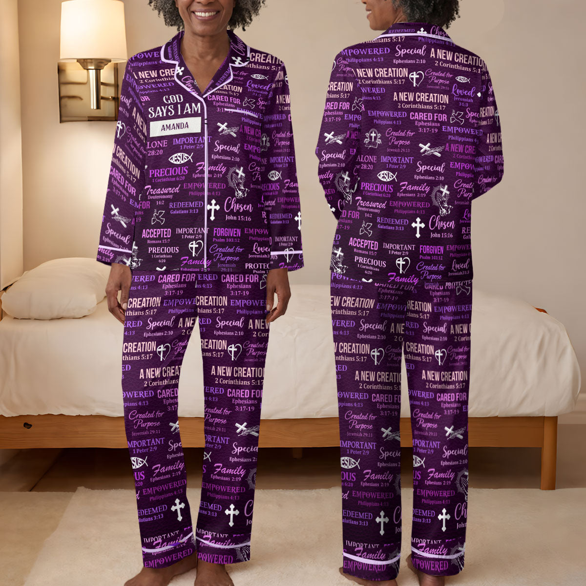 What God Says About You - Personalized Satin PJM Set