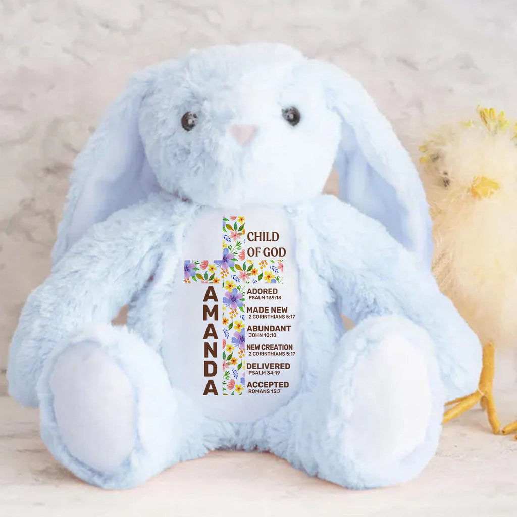 Child Of God - Personalized Stuffed Bunny