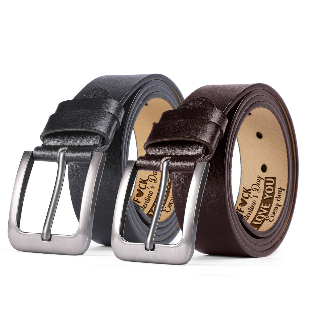 I Love You Every Day - Personalized Engraved Leather Belt