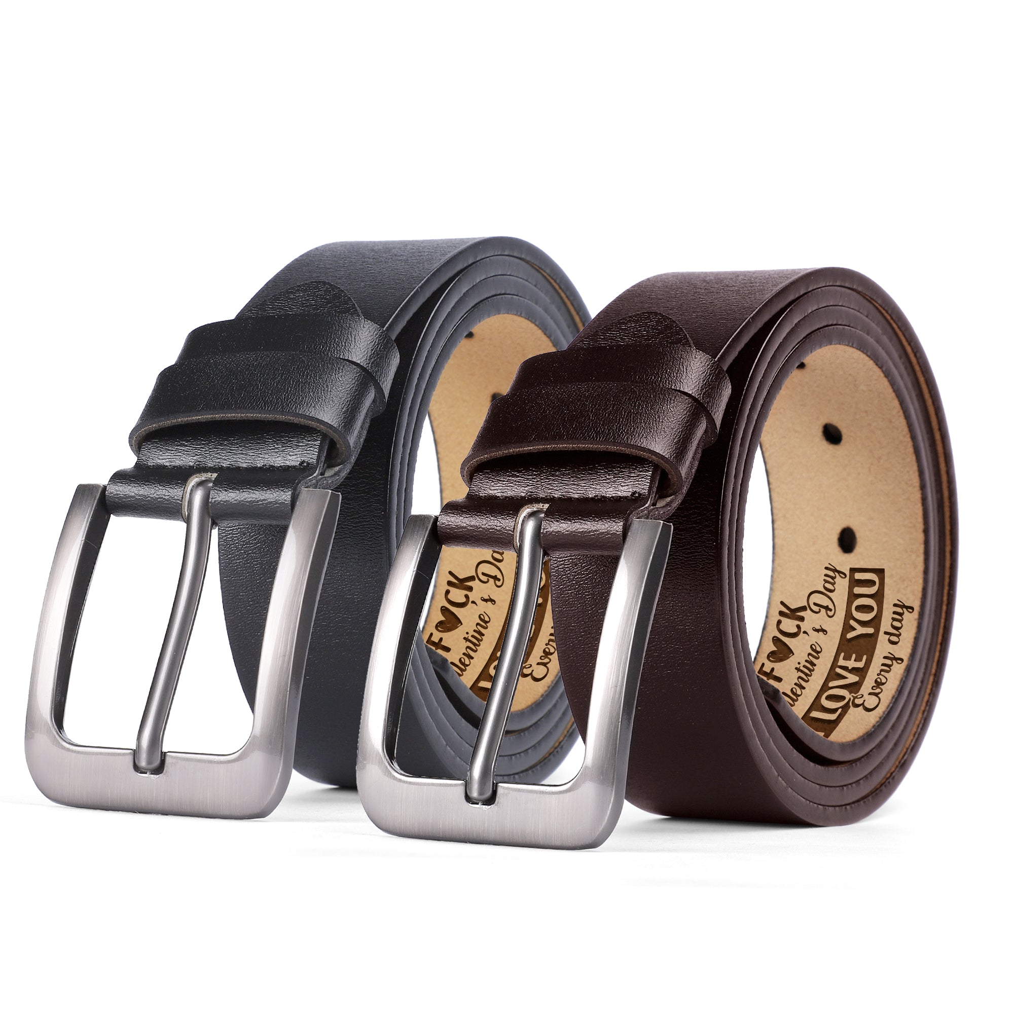 I Love You Every Day - Personalized Engraved Leather Belt