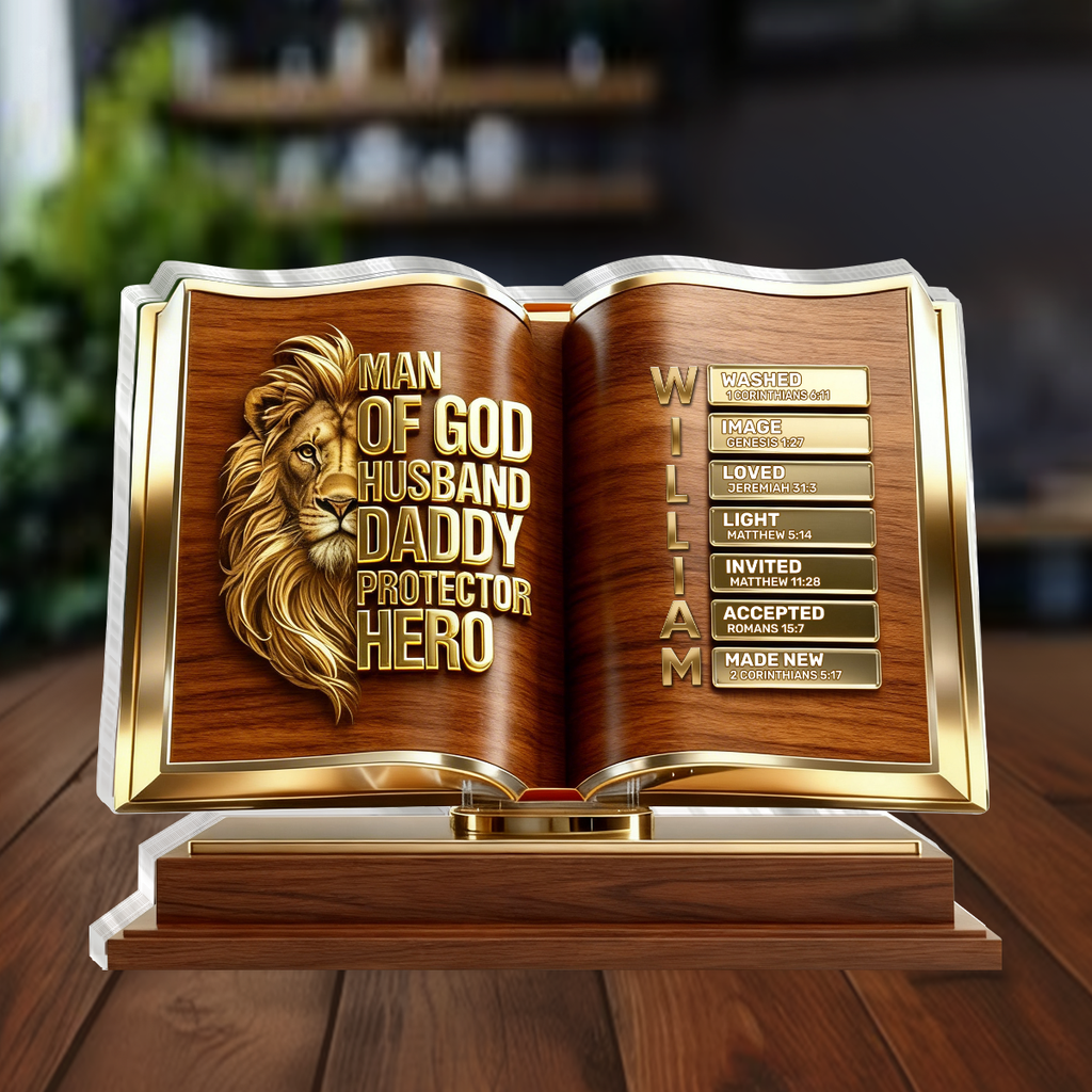 Man Of God Husband Daddy - Personalized Custom Shaped Acrylic Plaque