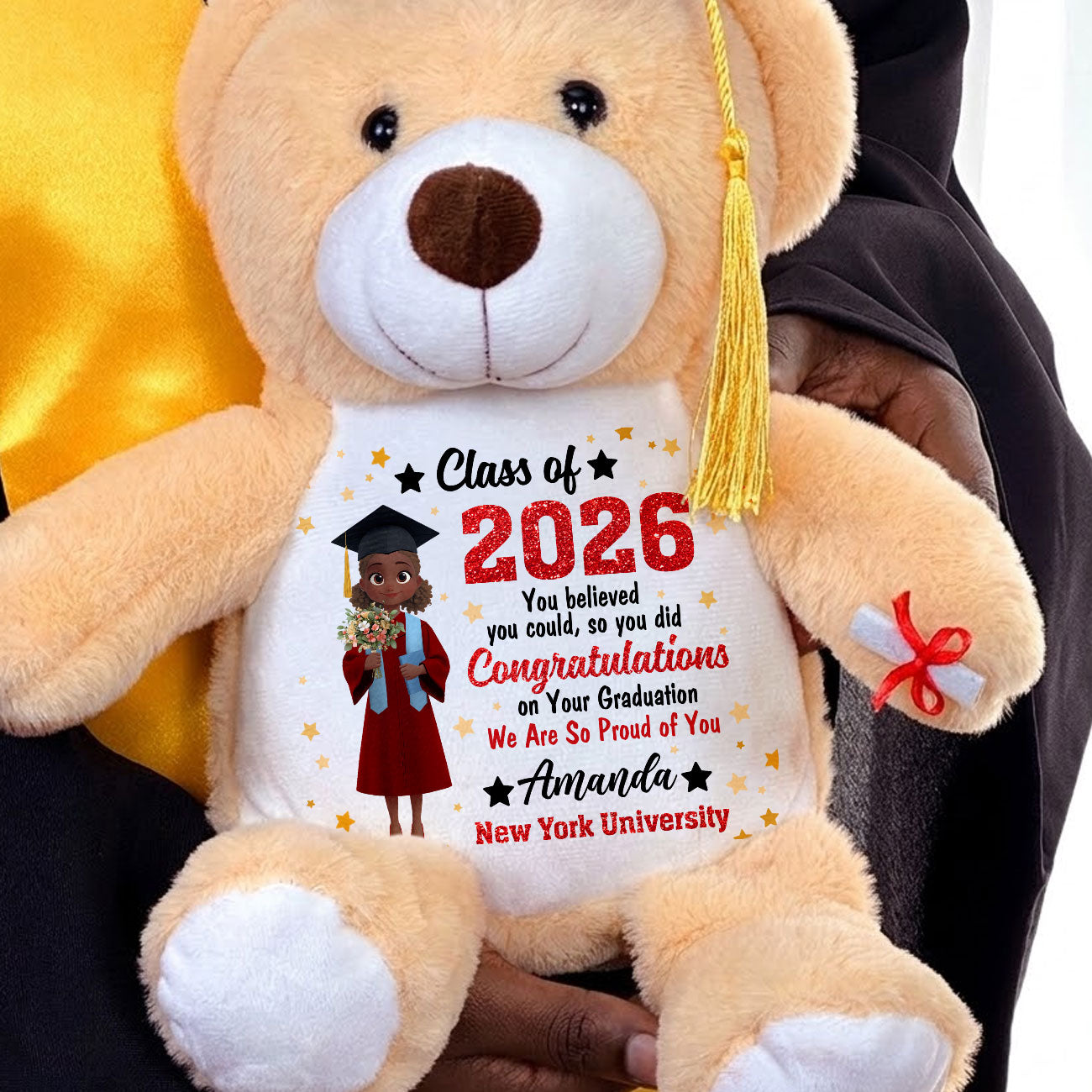 You Believed You Could So You Did - Personalized Graduation Teddy Bear