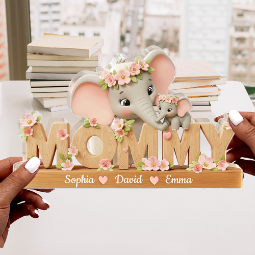 Best Mommy Ever - Personalized Custom Shaped Acrylic Plaque
