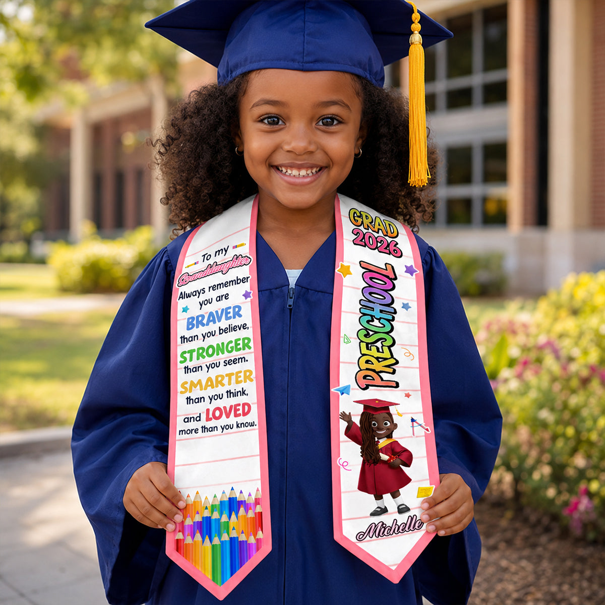 Preschool Kindergarten Graduation - Personalized Kid Graduation Stole