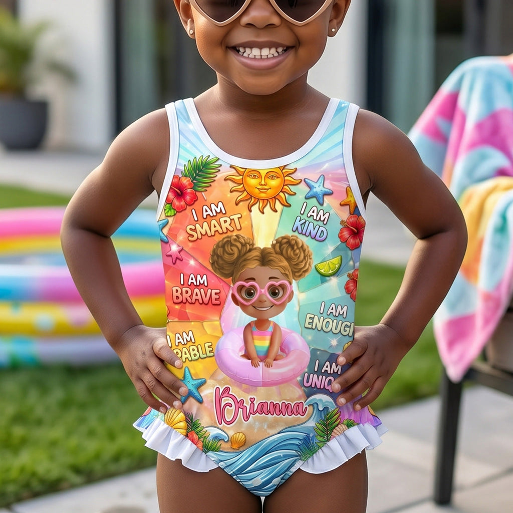 I Am Smart - Personalized One-Piece Swimsuit