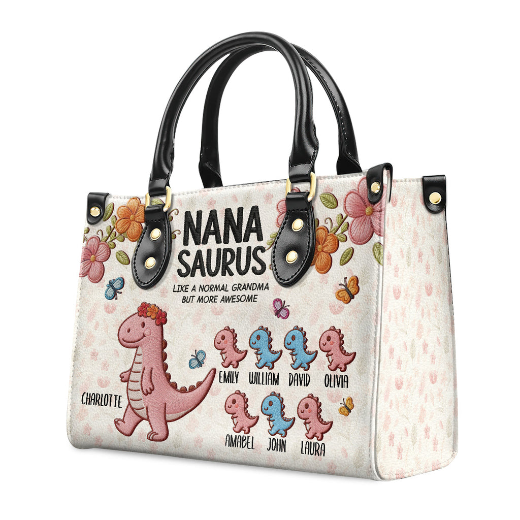 Nanasaurus - Personalized Leather Handbag