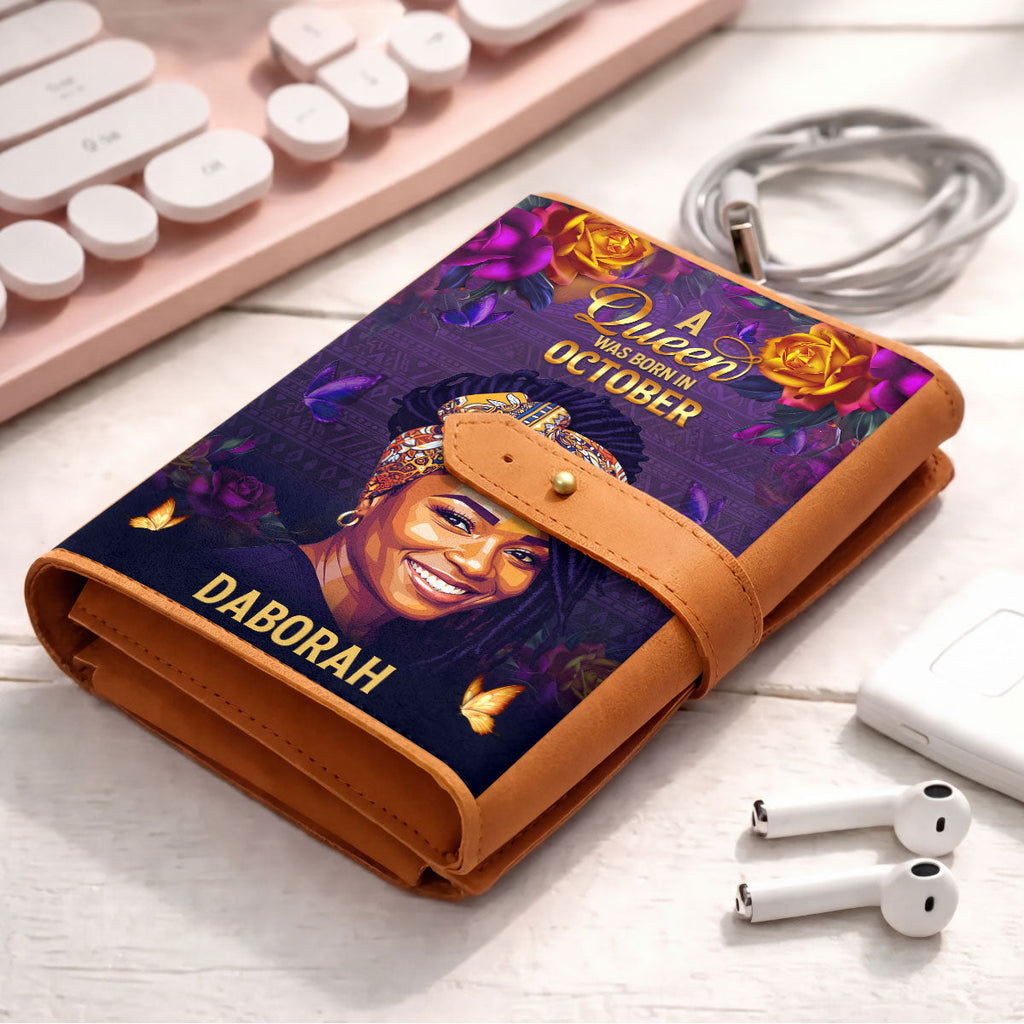 A Beautiful Queen - Personalized Leather Cable Bag