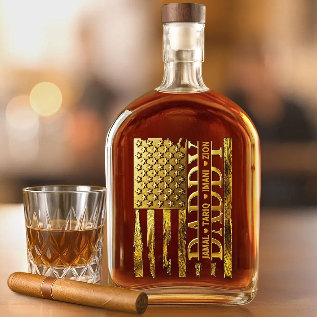 Father's Day Gift For Men - Personalized Whiskey Bottle