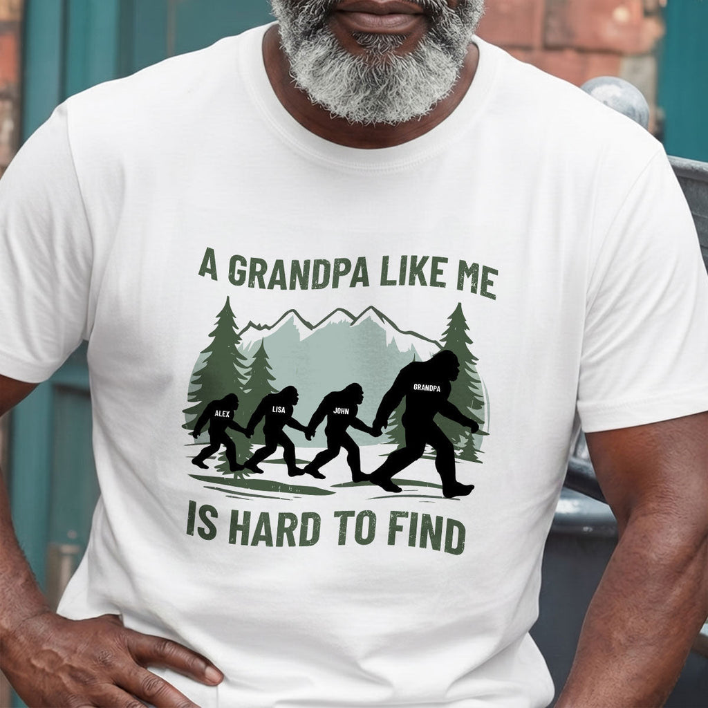 Funny Bigfoot For Dad, Grandpa - Personalized 2D Unisex T-shirt