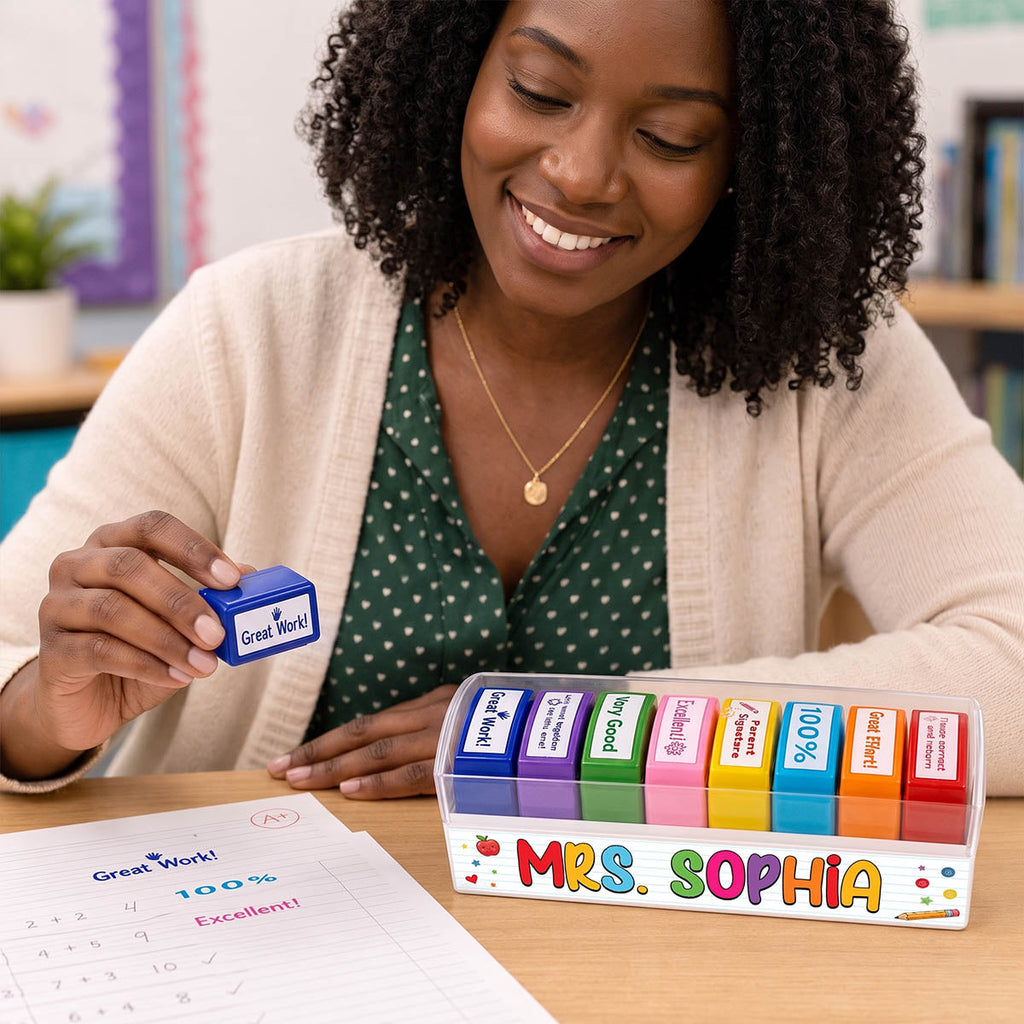 Teacher's Affirmations - Personalized Teacher's Stamp Set