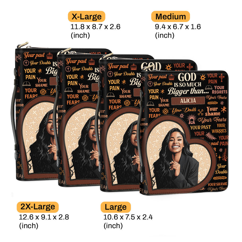 God Is So Much Bigger Than - Personalized Bible Cover