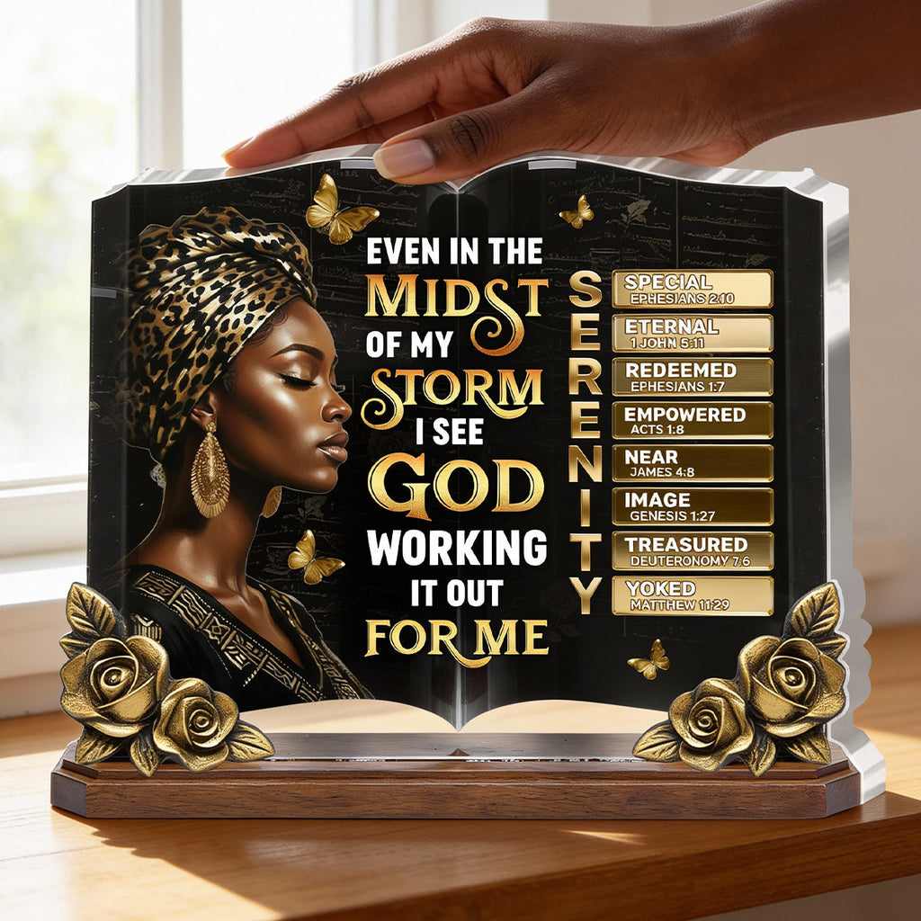 I See God Working It Out For Me - Personalized Custom Shaped Acrylic Plaque