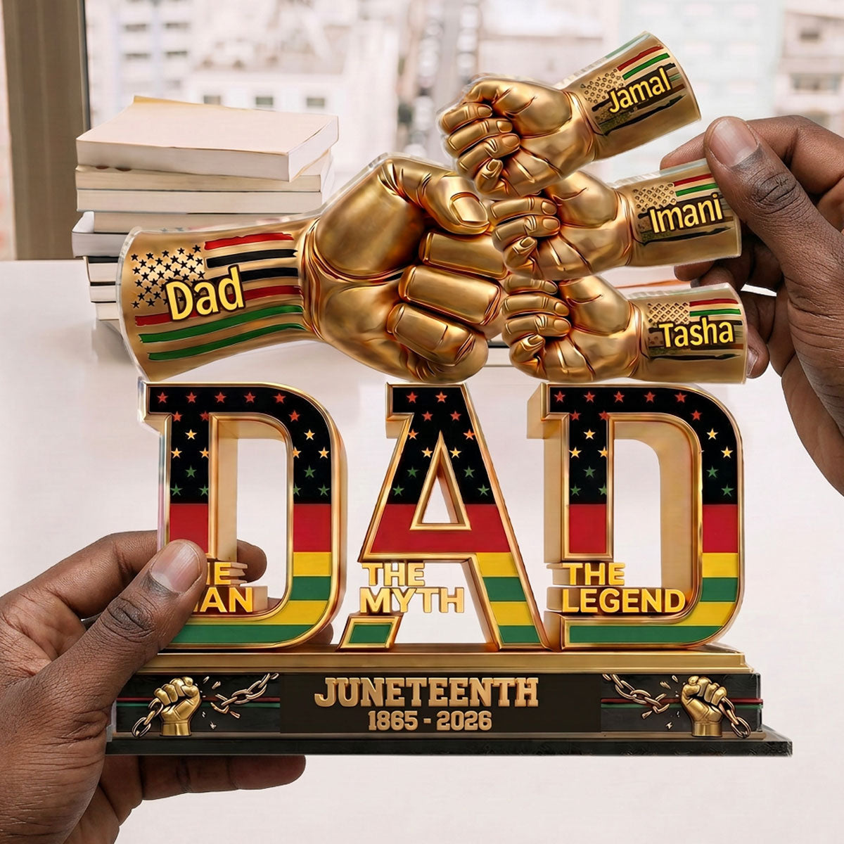 Dad The Man The Myth The Legend - Personalized Custom Shaped Acrylic Plaque