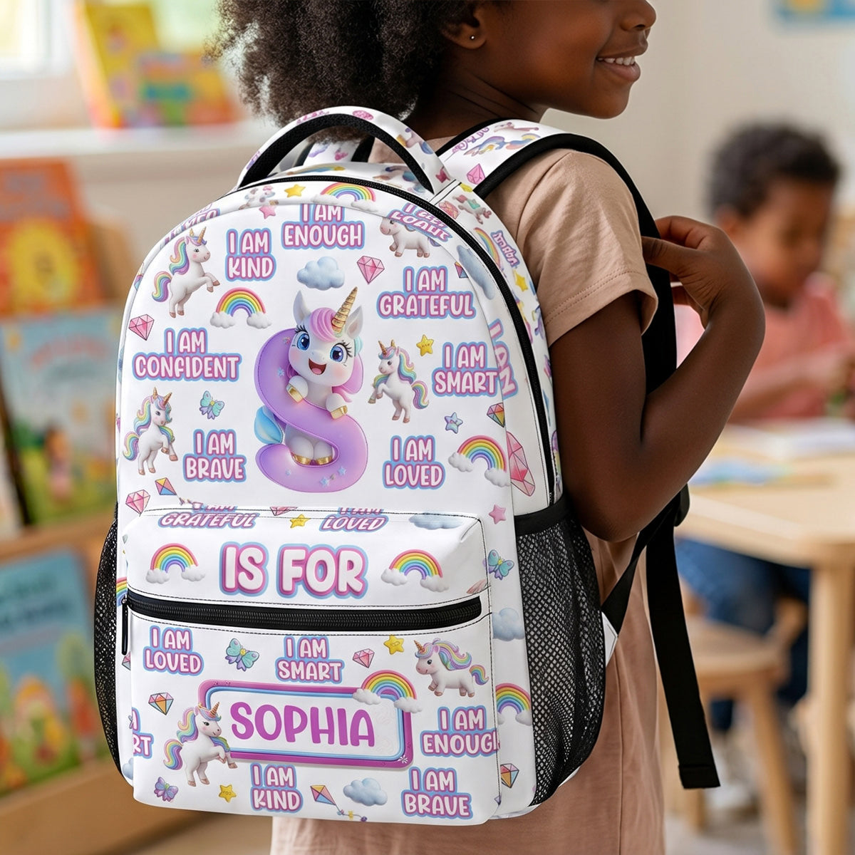 Unicorn Custom Alphabet - Personalized Backpack