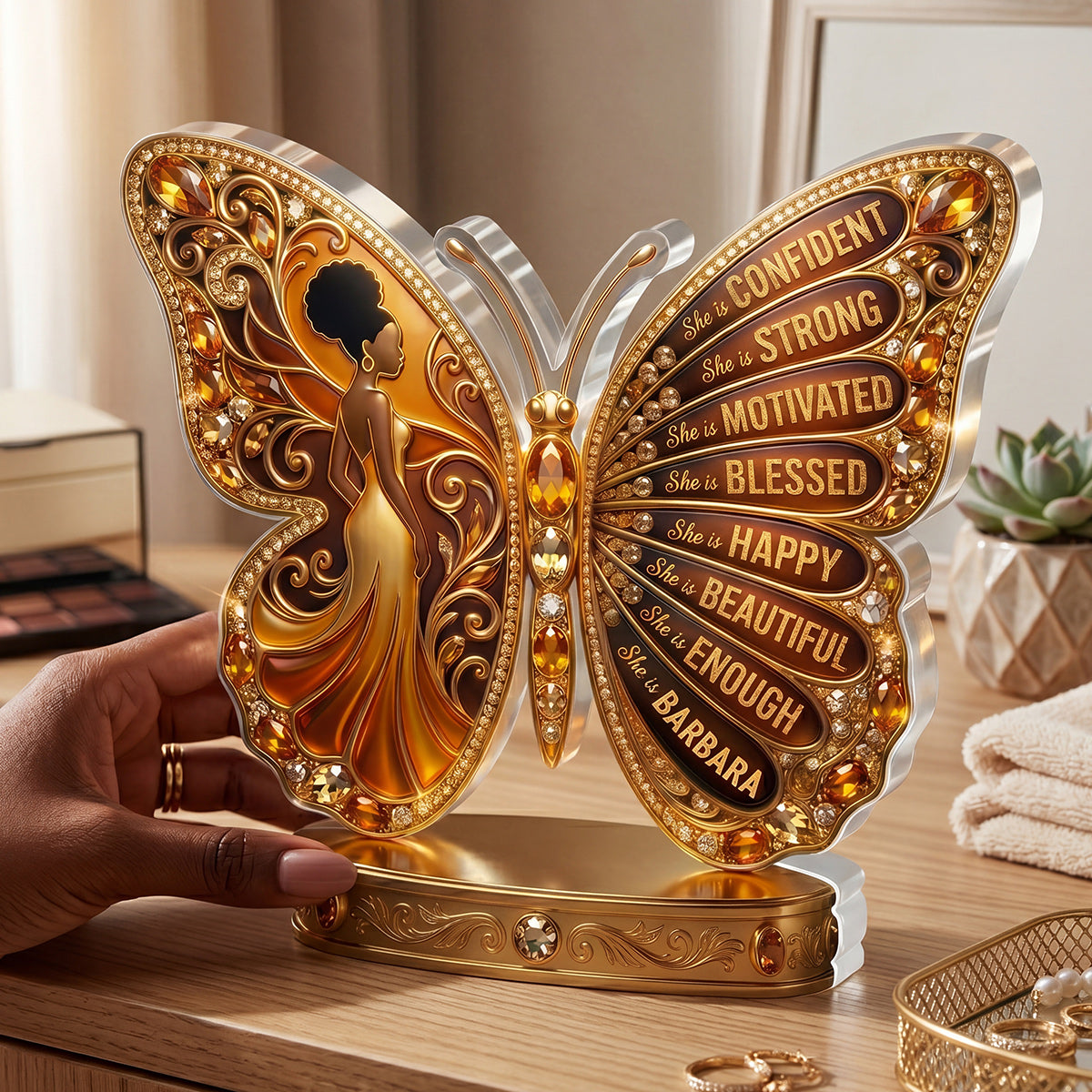 She Is Blessed - Personalized Custom Shaped Acrylic Plaque