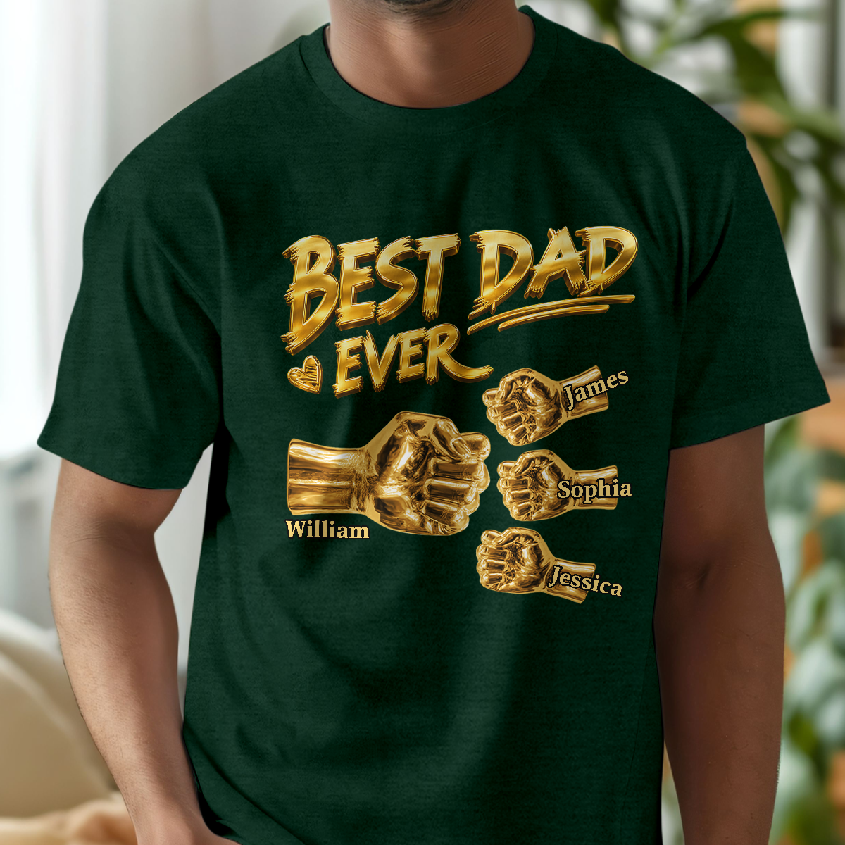 Best Dad Ever - Personalized 2D Unisex T-shirt