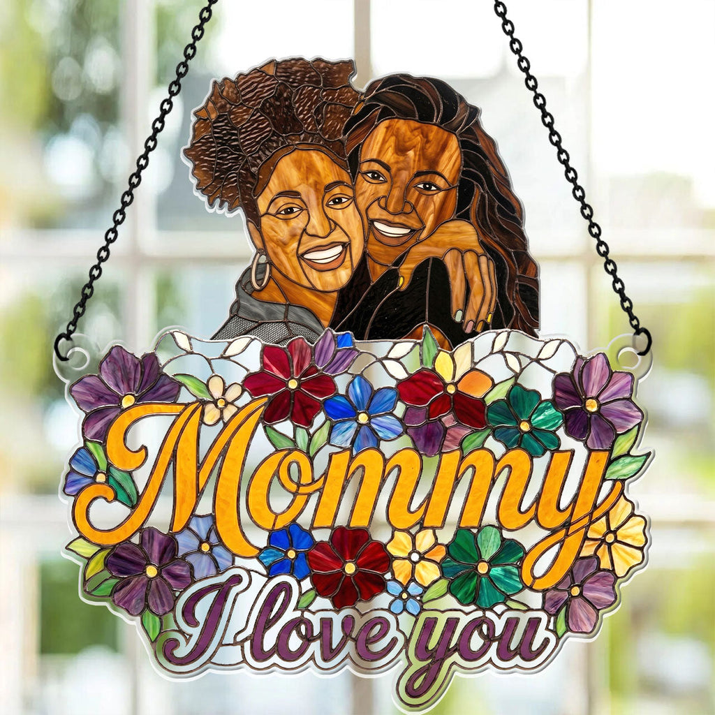 I Love You Flower Garden - Personalized Acrylic Suncatcher