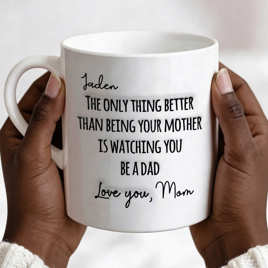 Watching My Son - Personalized Ceramic Coffee Mug