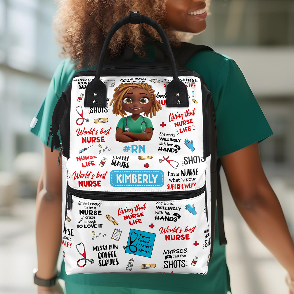 I'm A Nurse What's Your Superpower - Personalized Duckbilled Backpack