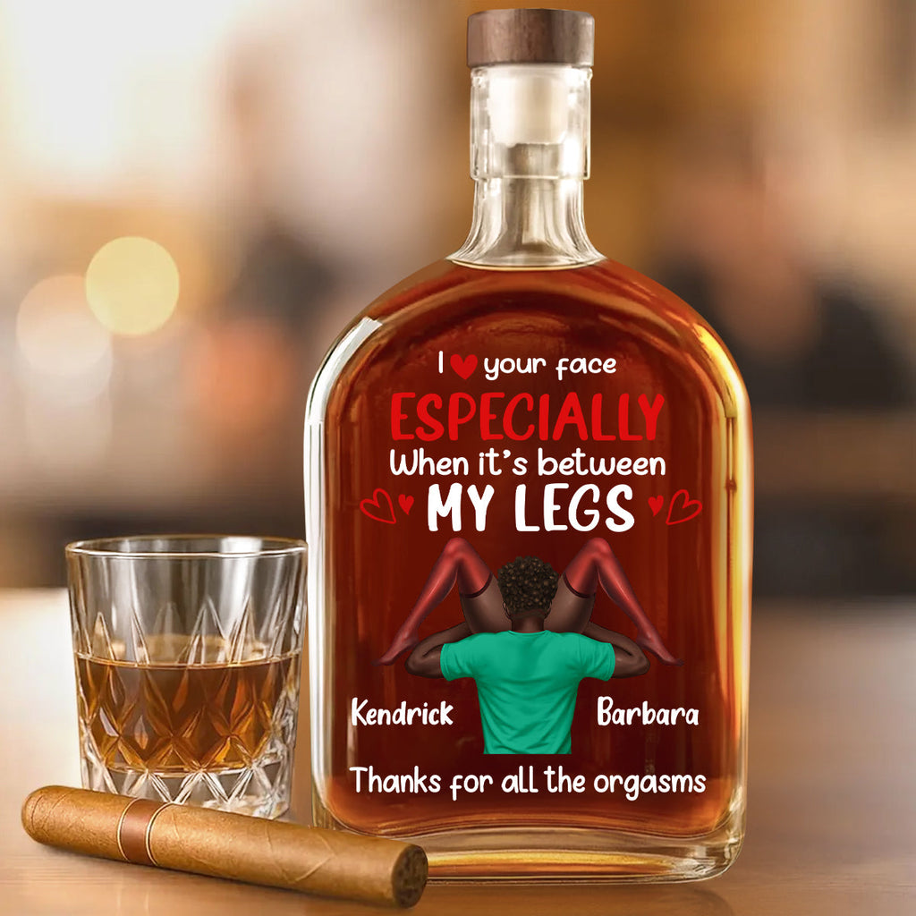 I Love Your Face - Personalized Whiskey Bottle