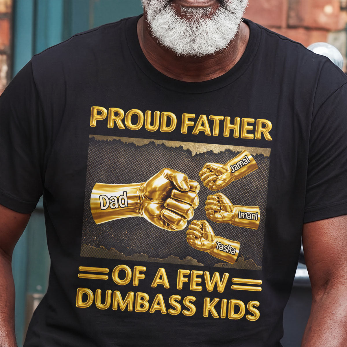 Proud Daddy - Personalized 2D Unisex T-shirt