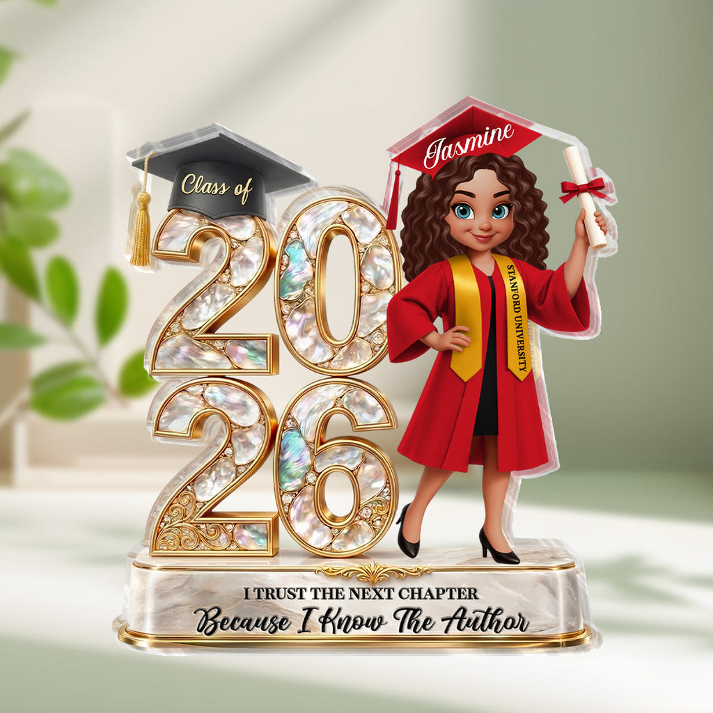 I Trust The Next Chapter - Personalized Custom Shaped Acrylic Plaque
