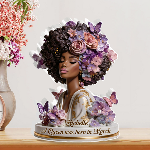 A Beautiful Queen - Personalized Custom Shaped Acrylic Plaque