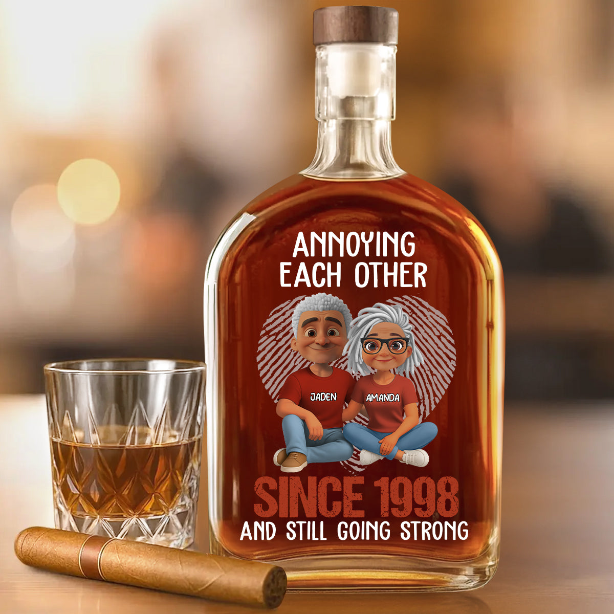 Annoying Each Other For Many Years Still Going Strong - Personalized Whiskey Bottle