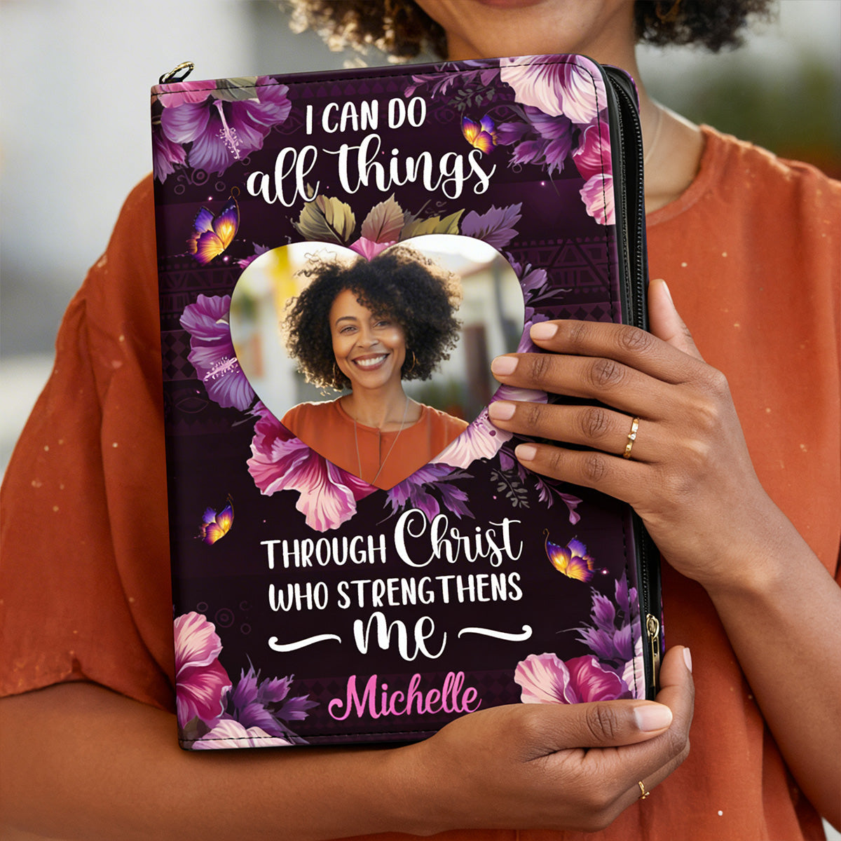 I Can Do All Things Through Christ Who Strengthens Me - Personalized Bible Cover