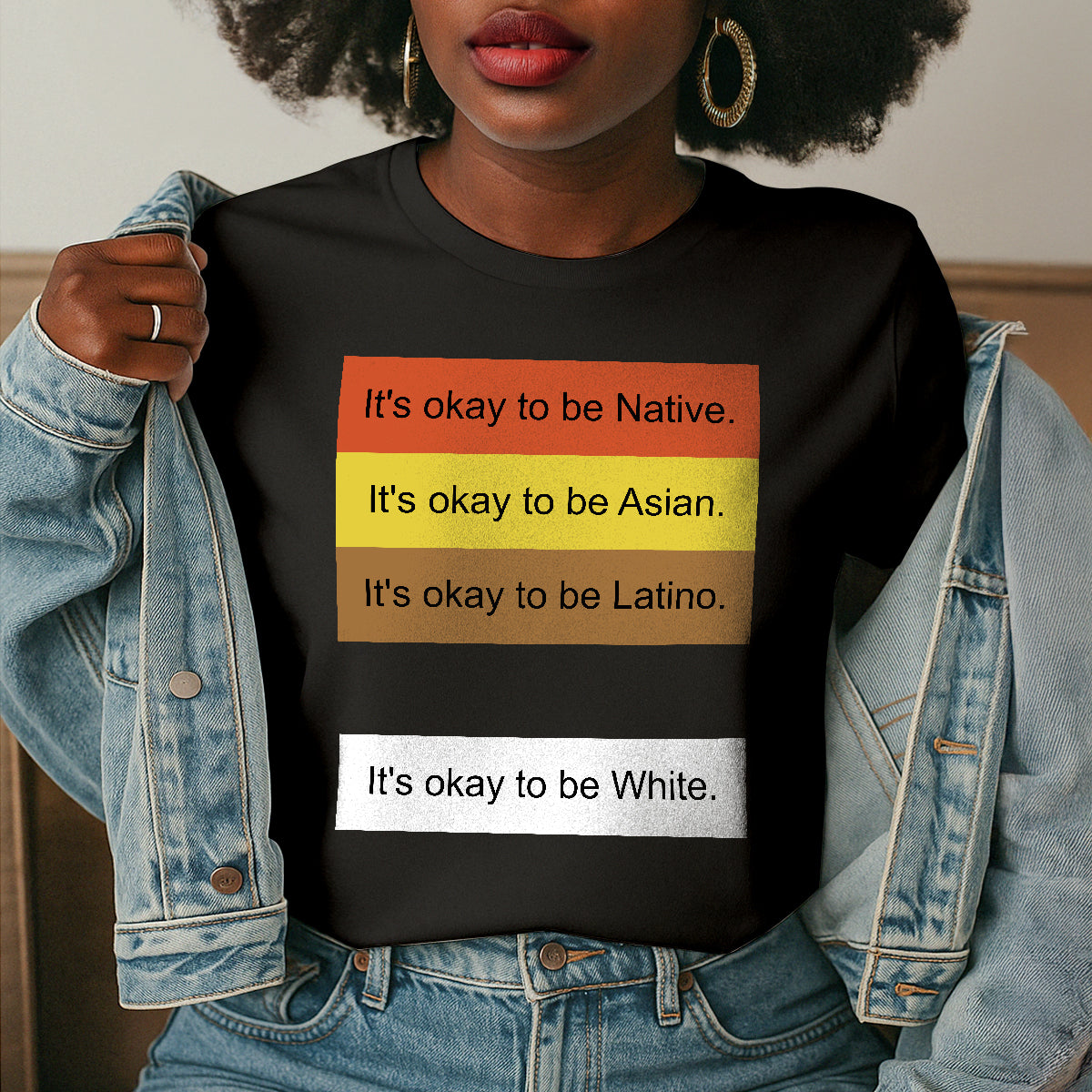 It's Okay To Be Native -  2D Unisex T-shirt