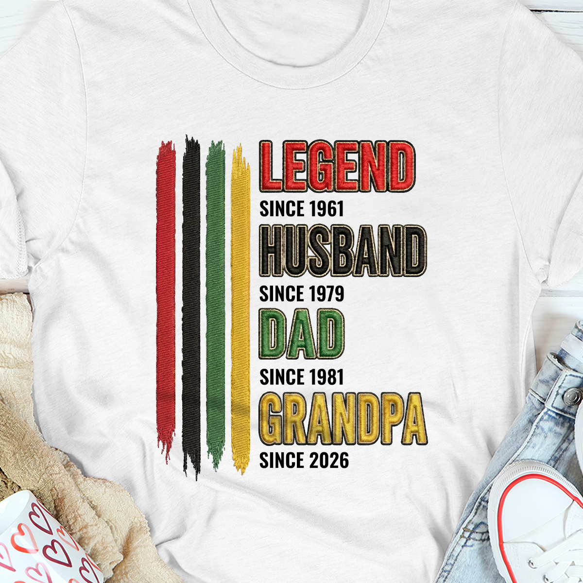 Legend Husband Dad Grandpa - Personalized 2D Unisex T-shirt