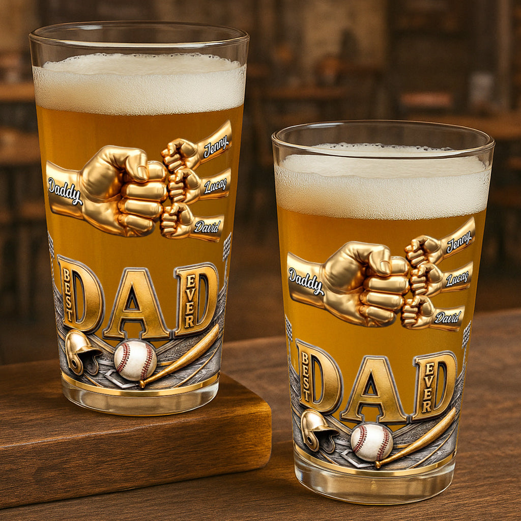 Best Legend Dad Ever - Personalized Beer Glass