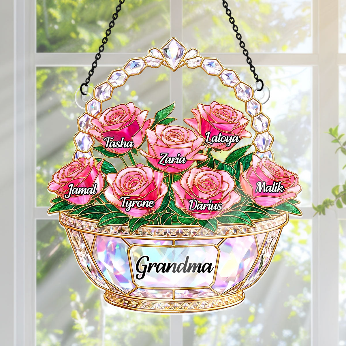 Mom Is My Home - Personalized Acrylic Suncatcher