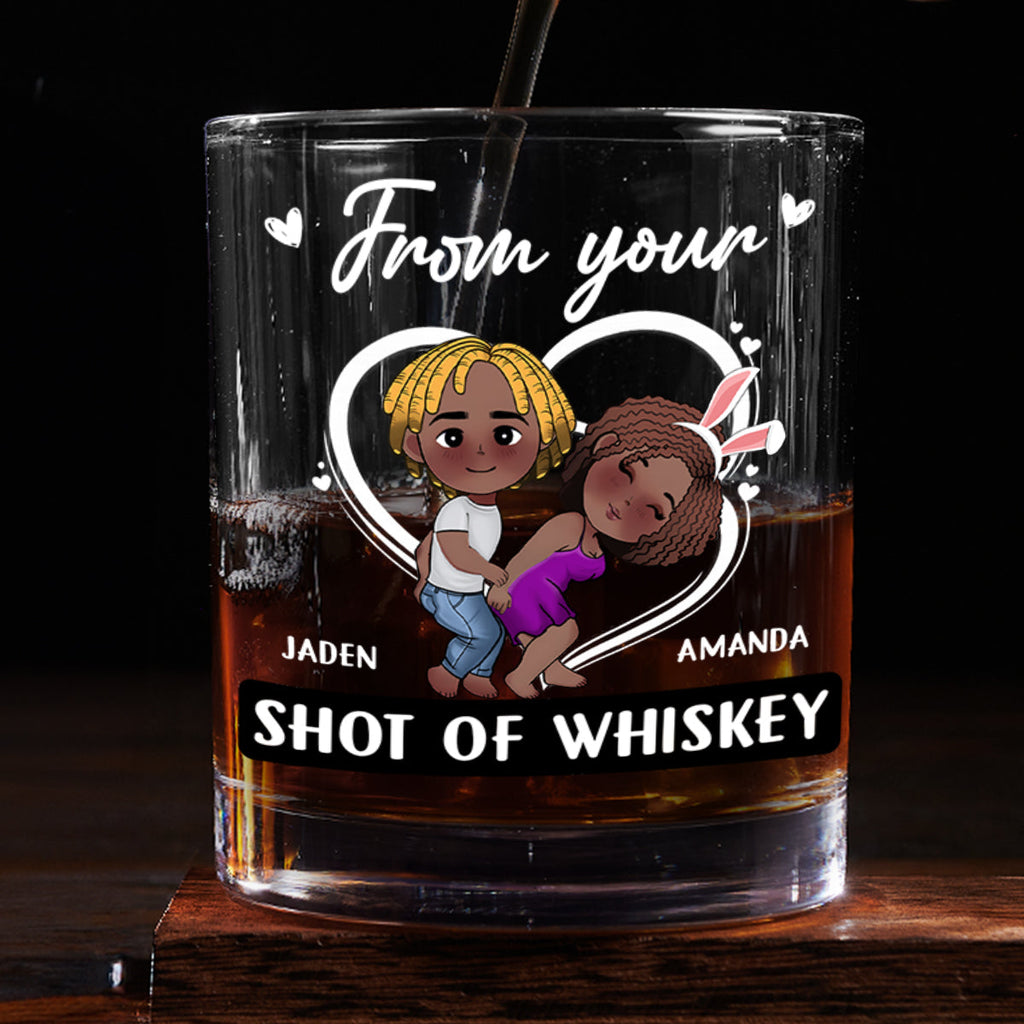 Promise To Always Be By Your Side - Personalized Round Whiskey Glass