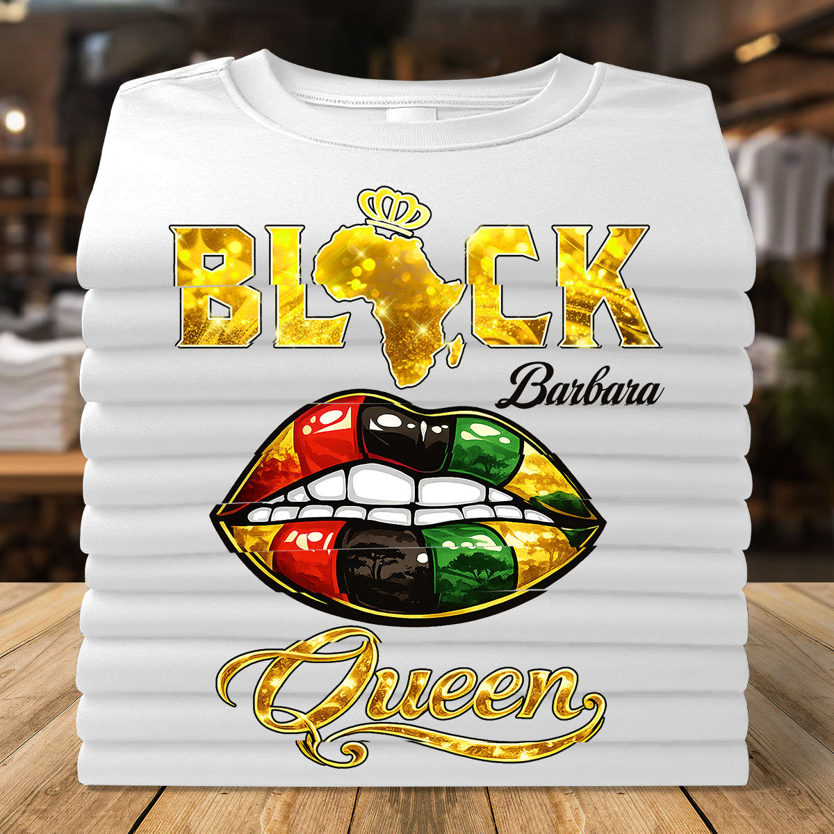 I Am A Black Queen - Personalized 2D Unisex T-shirt