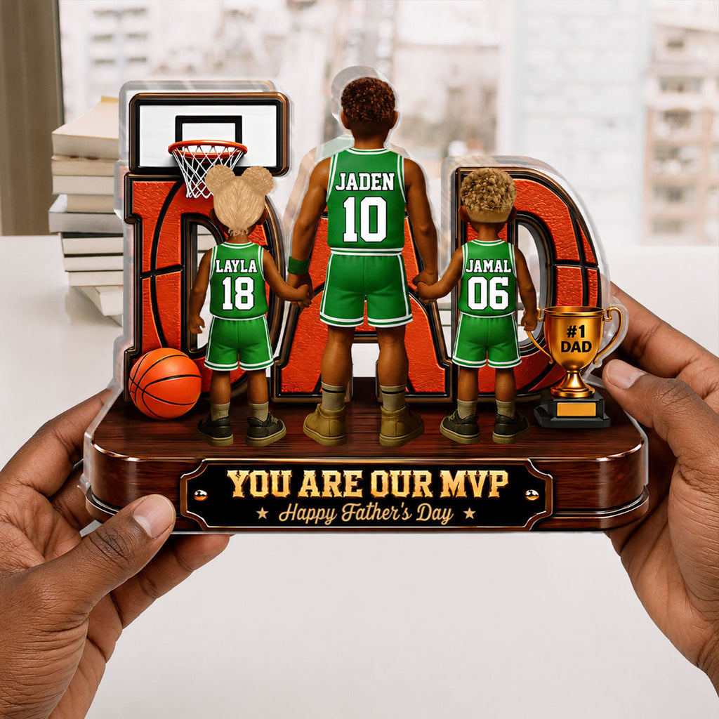 Father's Day Gifts For Dad, Grandpa, Basketball Lovers, Sports Fans, Sports Lovers  Basketball And Chill - Personalized Custom Shaped Acrylic Plaque